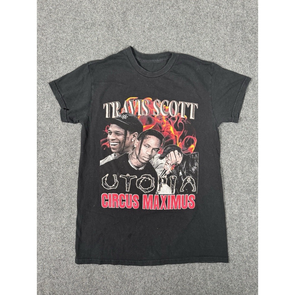 Travis Scott Utopia Tour Shirt Adult Small Black Circus Maximus‎ Merch